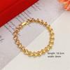 Sand Gold Bracelet Women's Wide Edge Love Strap Flower Bracelet Hand String Vacuum Gold Plated Bracelet Jewelry