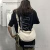 Módní unisex plátěná crossbody taška - Japonský hip hop styl
