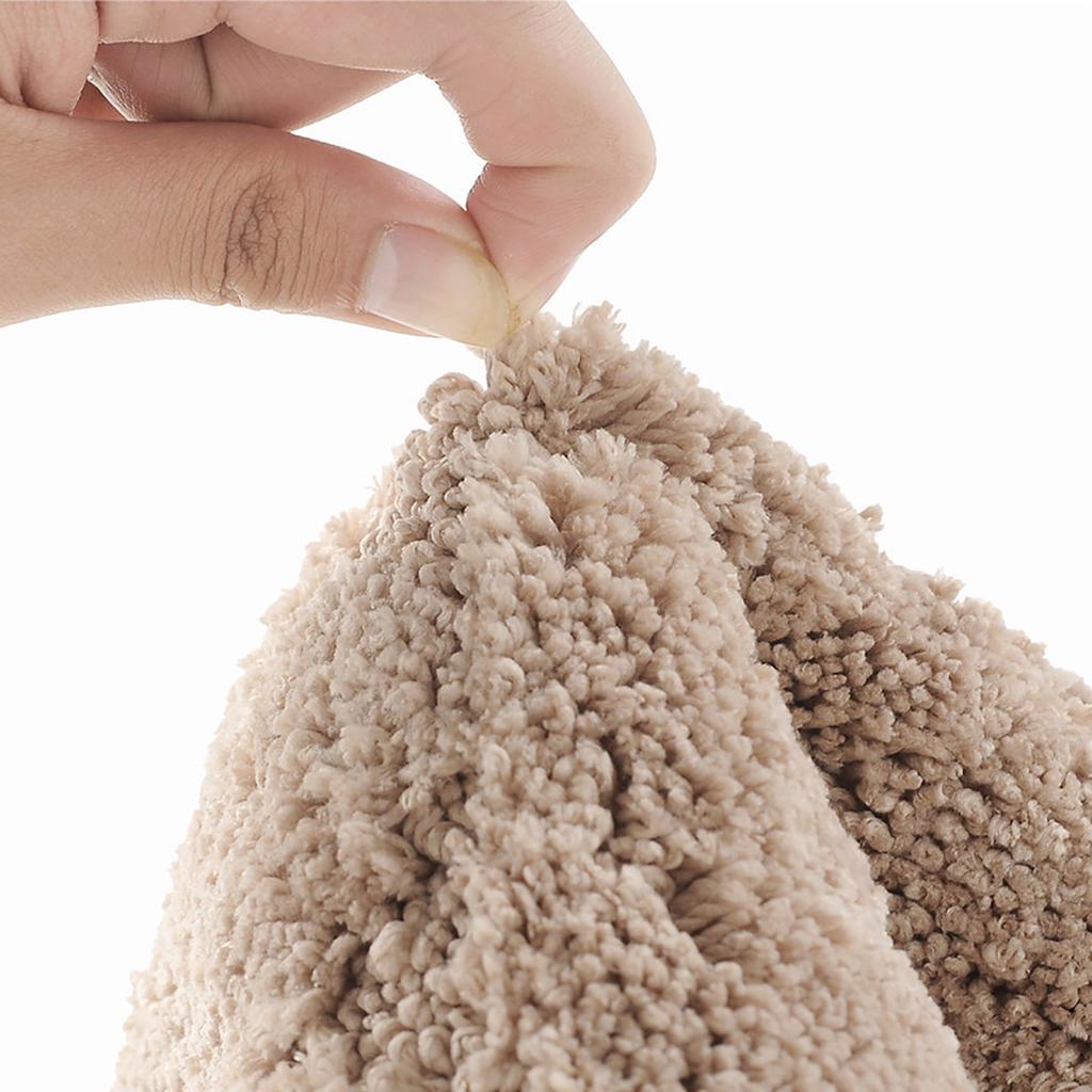 Ultrafine Fiber Absorbent Doormat Comfortable Semi Circle Solid Color Mat