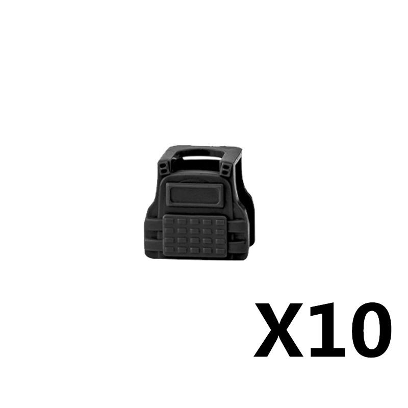MOC Militärfigur Zubehör Bausteine Alpha SWAT Helm Weste Rucksack Knieschoner Nachtsichtgeräte Steine Spielzeug K017