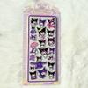 3D Transparent Sanrio Decals, Kawaii Hello Kitty Kuromi Animation Design Decals for Laptop Water Bottle Scrapbook Kids