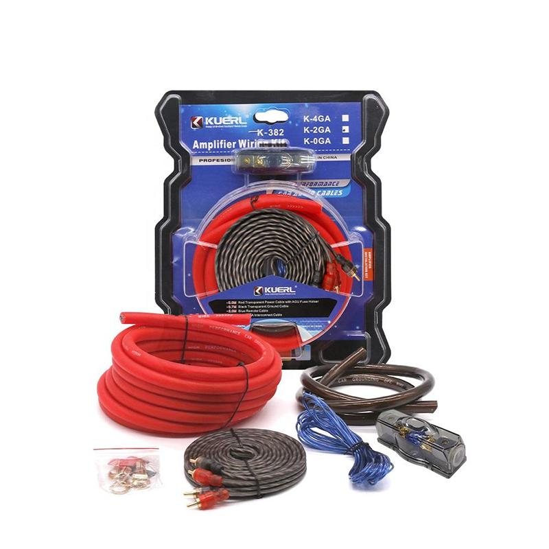 2GA Subwoofer Audio Cable 60 AMP Fuse Wiring Fuse Holder Wire Cable Copper Clad Aluminum Car Amplifier Cable Audio Modification