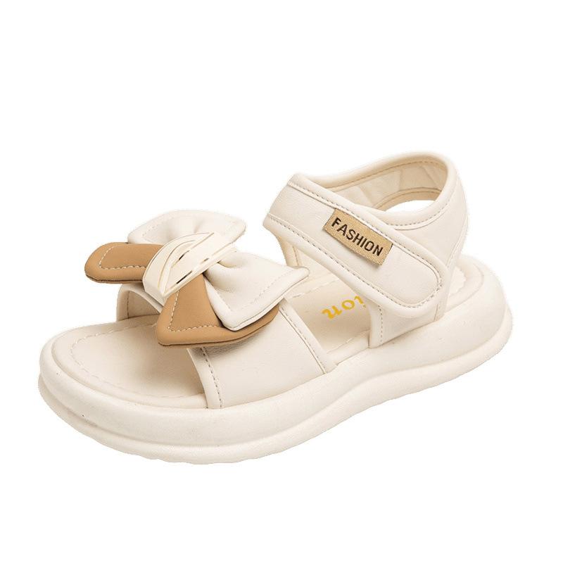 2025 Summer New Fashion Girl Comfortable Princess Write Girl Casual Bow Sandals Letter Beach Shoes