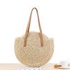 Sommer Outdoor Runde Stroh geflochtene gewebte Strand Reise Sling Bag