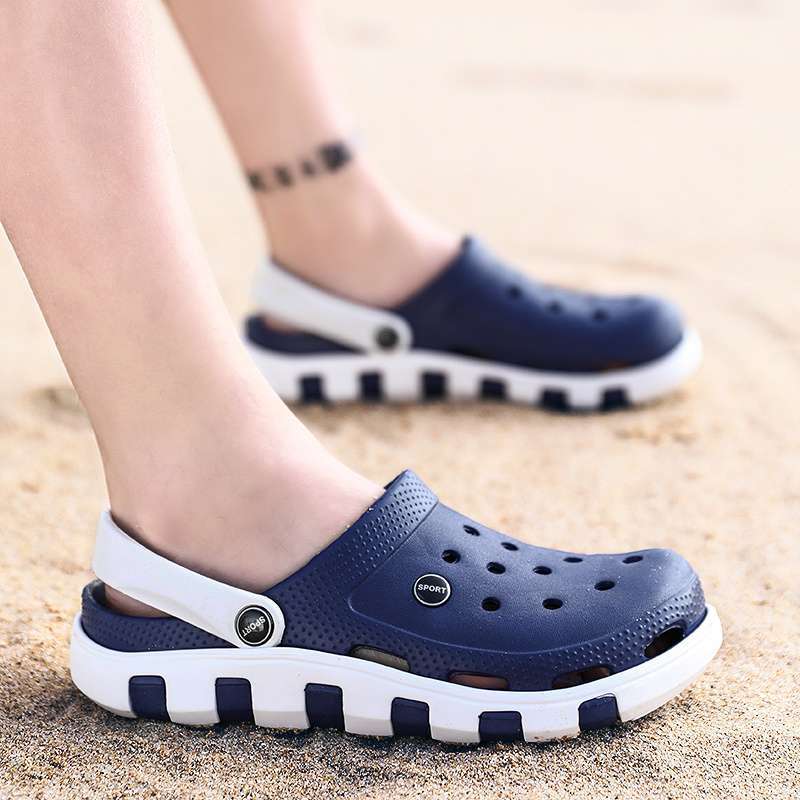 Summer new hole shoes couple casual trend fashion non-slip soft-soled beach sandals men's outdoor wear seaside