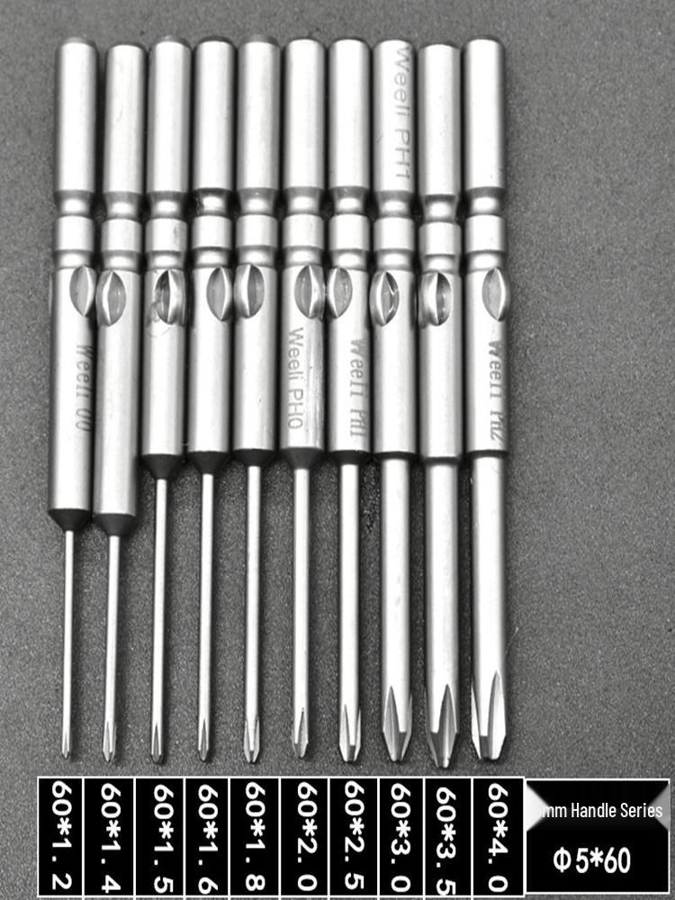 Weili 801 Serie 5mm Kreuzschlitz Magnetischer Elektrischer Schraubendreher Bit