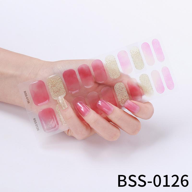 Gel Manicure Stickers Semi-cured Gel Nail Stickers Nail Polish Glue Manicure Stickers