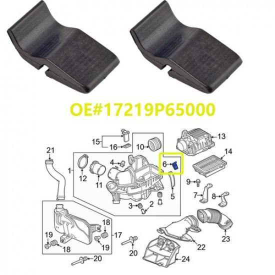 2Pcs Air Cleaner Intake Box Housing Clip For Honda Accord Fit #17219-P65-000 Car