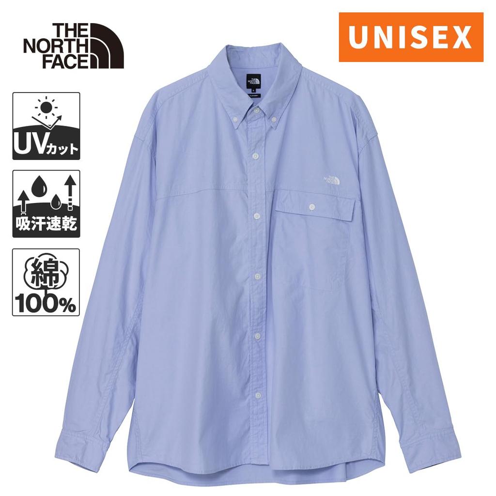 North Shirt Nuptse Oxford Shirt Sax XS [The Face] Long-Sleeve L/S