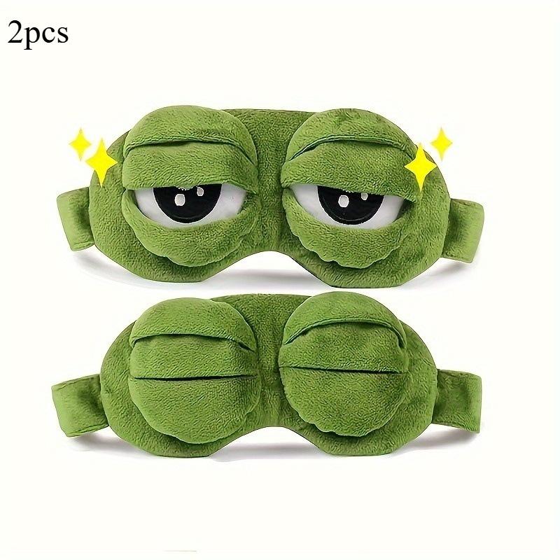 3d Sad Frog Design Sleep Mask Natural Sleep Eyeshade Soft Portable Blindfold Eye Patch For Women Men Travel Snoring Cover