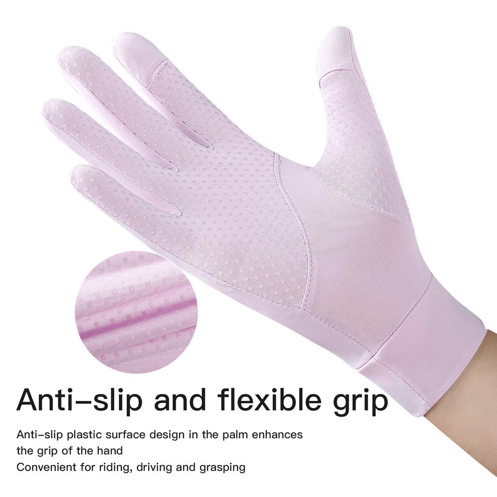 Women Mid Sunscreen Gloves Summer Spring Thin Elastic Anti Uv Driving Gloves Slip Resistant Etiquette Gloves