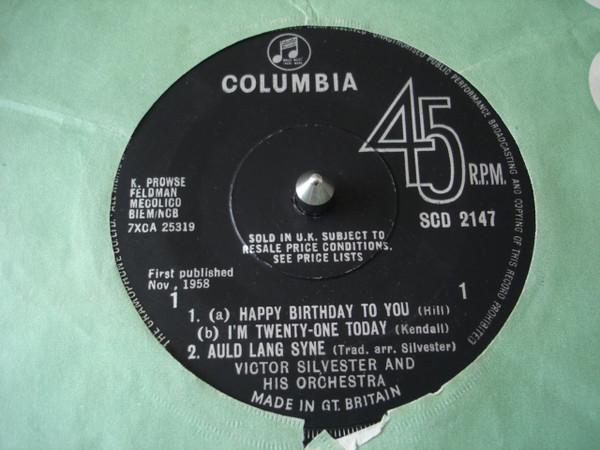 

7inch Record VICTOR SILVESTER ORCHESTRA Happy Birthday To You SCD2147 Columbia UK Jazz Used