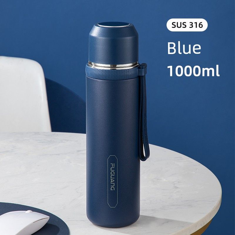 Fuguang Large Capacity Vacuum Cup Simple and High-End Pure Color Stainless Steel Male and Female Portable Large Capacity Tea Cup