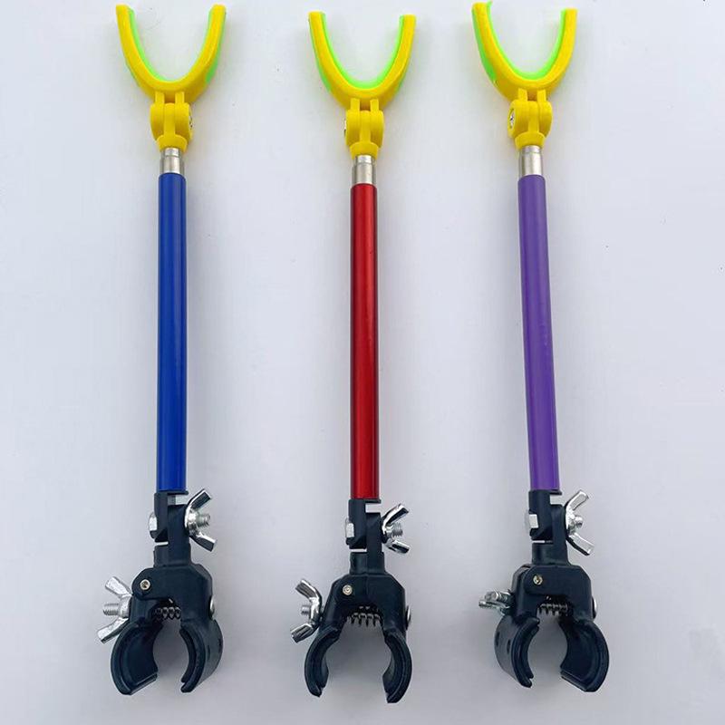 Adjustable Stainless Steel Telescopic Fishing Rod Holder with Quick Release and Y-Shaped Design