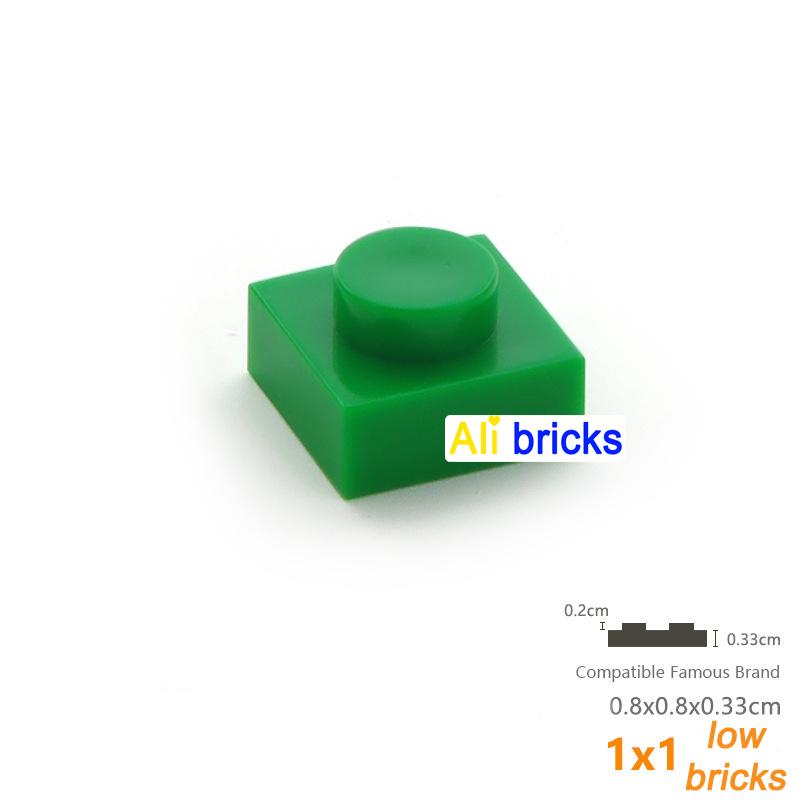 200pcs/lot Bulk Blocks Building Bricks Thin 1x1 Educational Assemblage Construction Toys for Children Size Compatible With 3024