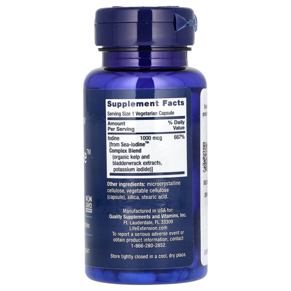 Life Extension Sea-Iodine 1000mcg Veggie Capsules, 60 Count (Pack of 3)