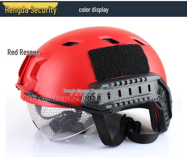BJ Version Tactical Helmet with Windshield and CS Rail for Military Enthusiasts