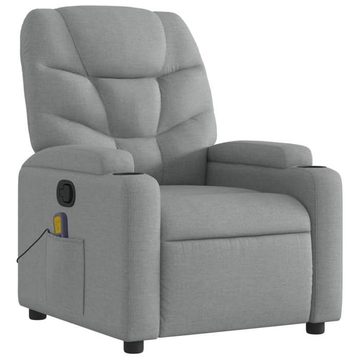 VidaXL Reclining Massage Armchair, Relaxation Chair with Cup Holders, Seat with Backrest and Armrests Living Room, 372453