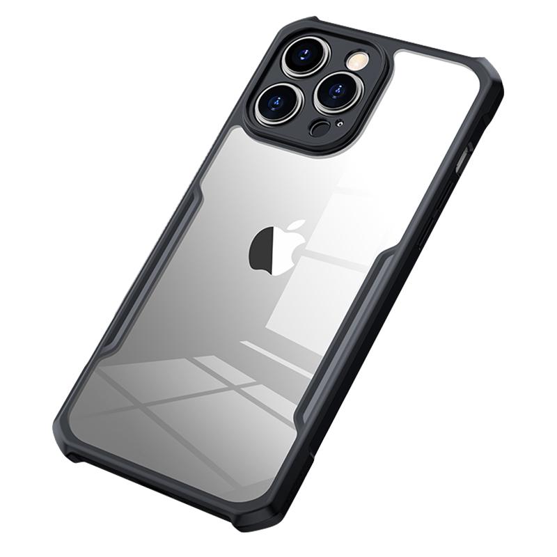 

XUNDD Protective Phone Case for iPhone 15 Pro Max,Acrylic+TPU Phone Back Cover Black