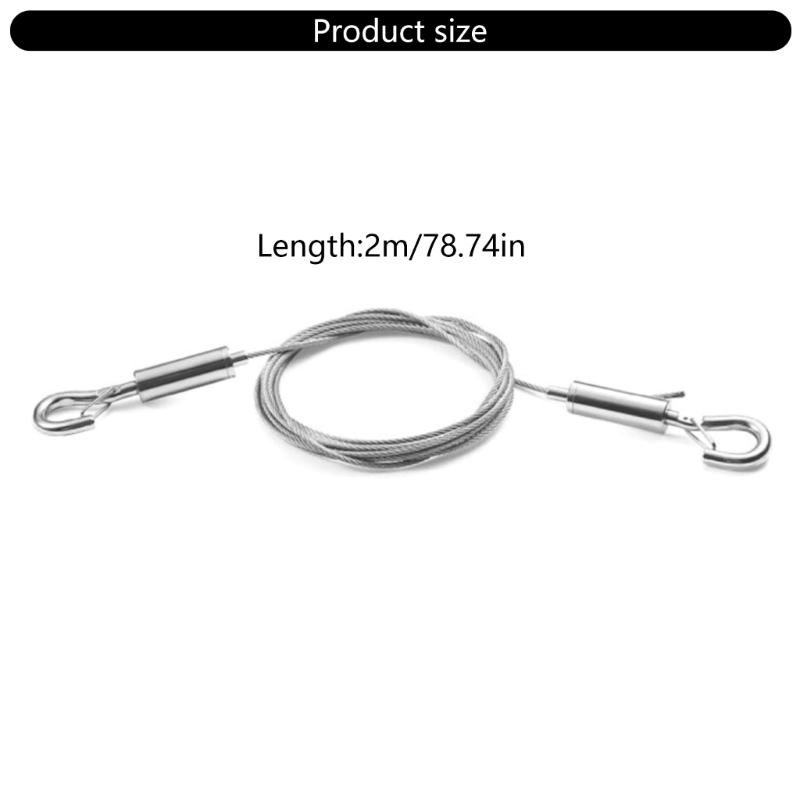 Pack Of 2 Steel Hanging Wire with Adjustable Length Picture Hanging Cable Adjustable Wire for Heavy Frame & Mirrors