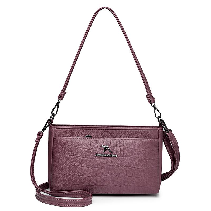 Geantă pătrată mică cu model crocodil, vară 2024, geantă de mesager casual, la modă nouă, geantă simplă de umăr pentru femei, geantă de comerț exterior pentru femei