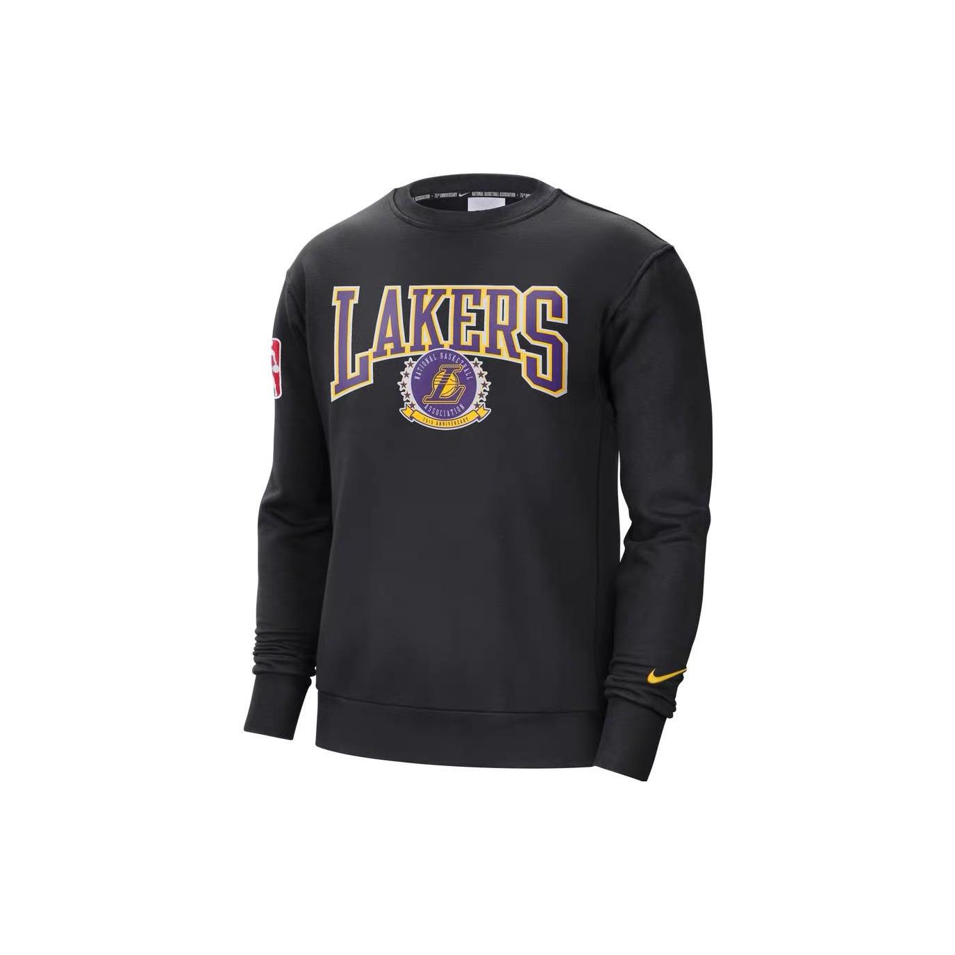 

New Nike Nba Los Angeles Lakers 75th Anniversary Courtside Fleece Crew Sweatshirt DN4905-010 L