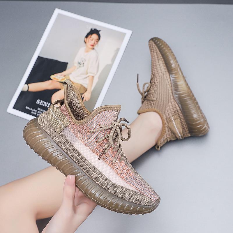 Women's New Fly-woven Shoes, Jelly Shoes, Breathable and Comfortable Student Casual Sports Shoes, Running Shoes