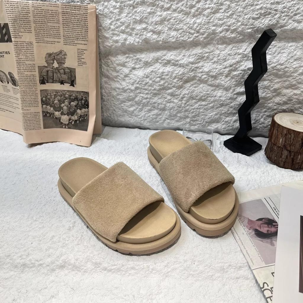 Leopard print slippers women's 2025 summer new Korean version outer wear one-word sandals lazy slippers flat-bottomed versatile beach slippers