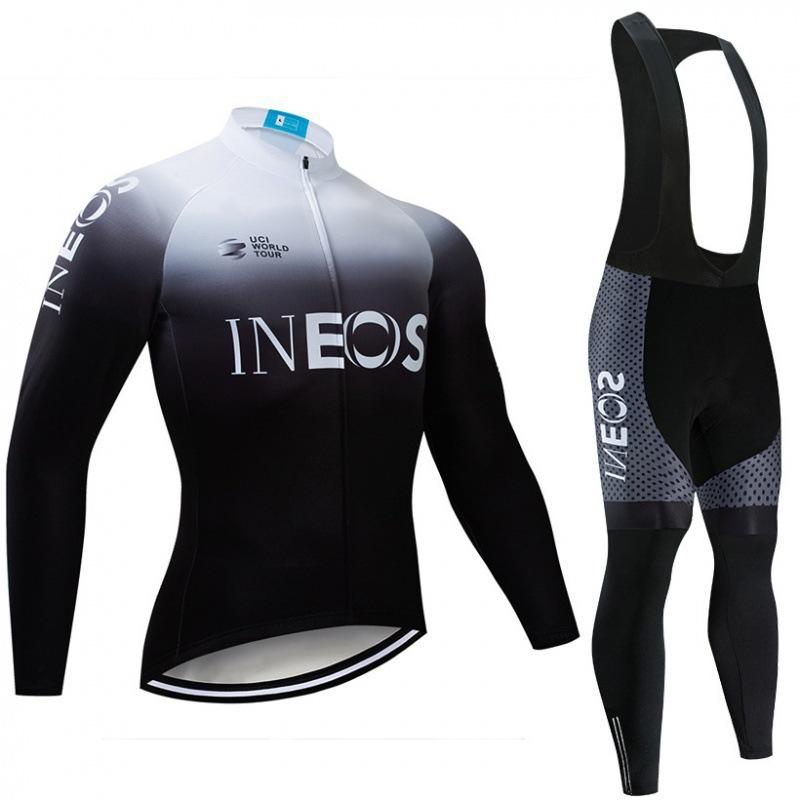 Grenzüberschreitendes INEOS Radsportanzug Frühjahr und Winter Herren und Damen Langarm Radsportanzug Set Schnelltrocknend Atmungsaktiv Zeichnungsdesign