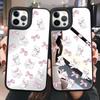 Mirror Phone Case for iPhone 15 11 13 14 for 15 16 Pro Max 12 13 16 Pro Cloud Flower and Animal Cute Style Phone Case