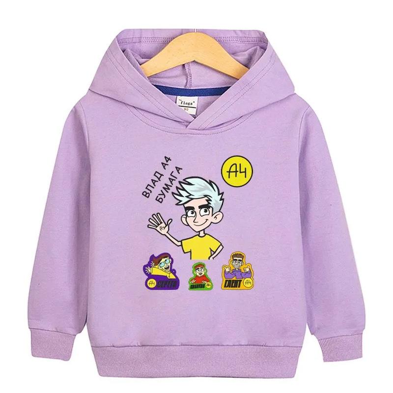 Merch A4 Boys Girls Hoodie Pullover Cartoon Children Hoodie Teen Spring Autumn New Style 4 To14 Y