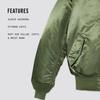 Alpha Industries Flight Bomber US Size 2X Green Men's MA-1 Jacket, Plus,