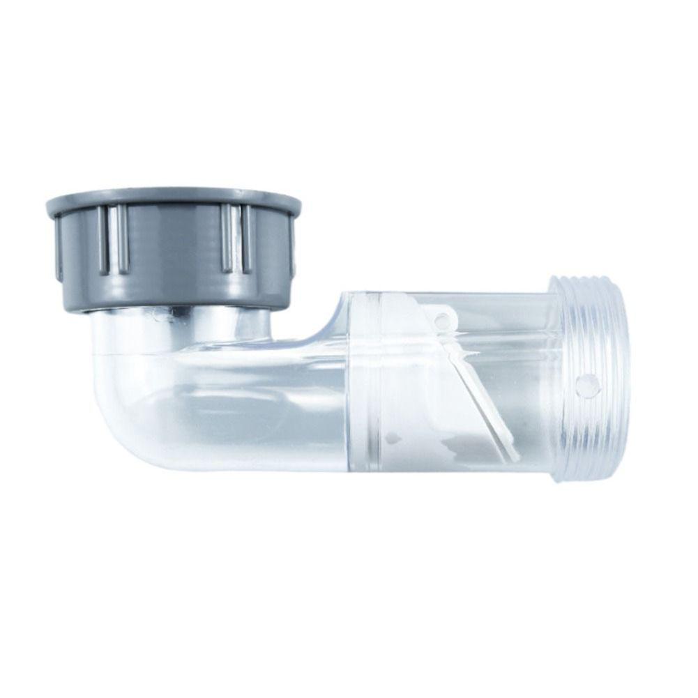 

1pc Sink Drain Hose 45mm For Kitchen Transparent Deodorizing Elbow Check Valve Lateral Side Drain Pipe Replacement Accessories 1