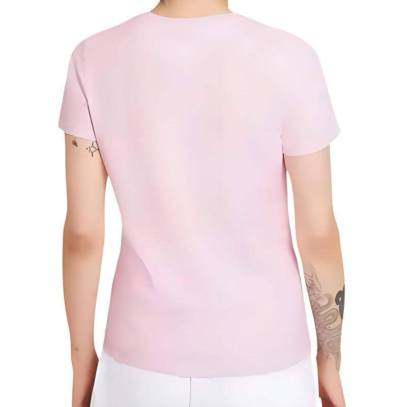 Nike T-shirt Feminina Respirável Casual Gola Redonda Manga Curta Tops Rosa Oxford BV6170-601