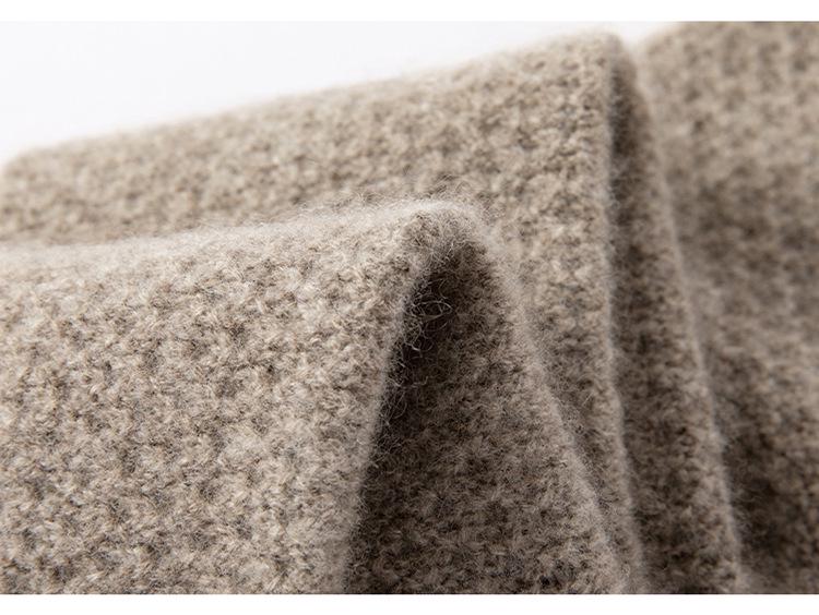 Unisex dicker zweilagiger Schal aus reiner Kaschmirwolle: Warmer Nacken- und Kapuzenprotektor für Herbst/Winter.