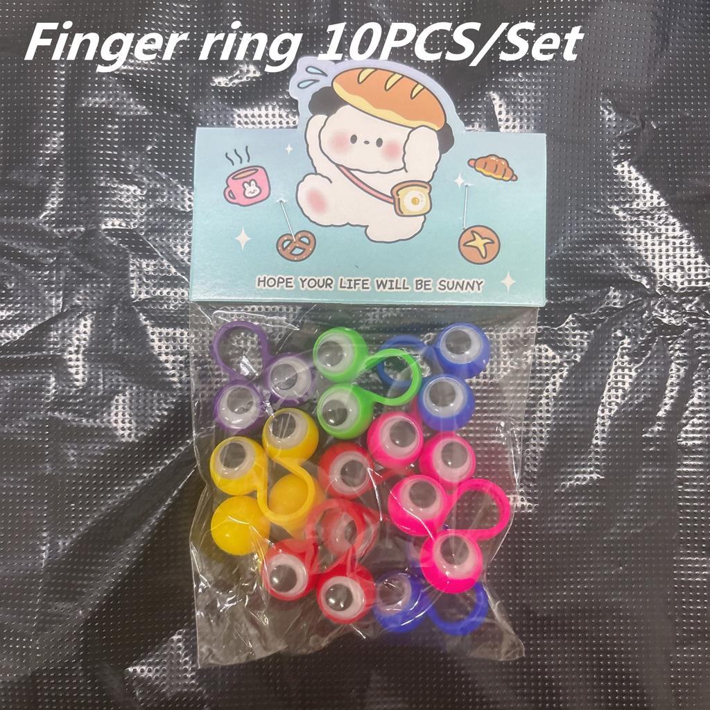 Komik Titreyen Göz Küresi Parmak Kuklası Plastik Yüzükler Çocuklar İçin Parti Hediyelikleri Şakalar Oyunlar hediyeler doğum günü dekorasyonu