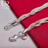 925 Sterling Silver Five Solid Starfish Chain Bracelet Fashionable Wedding Jewelry