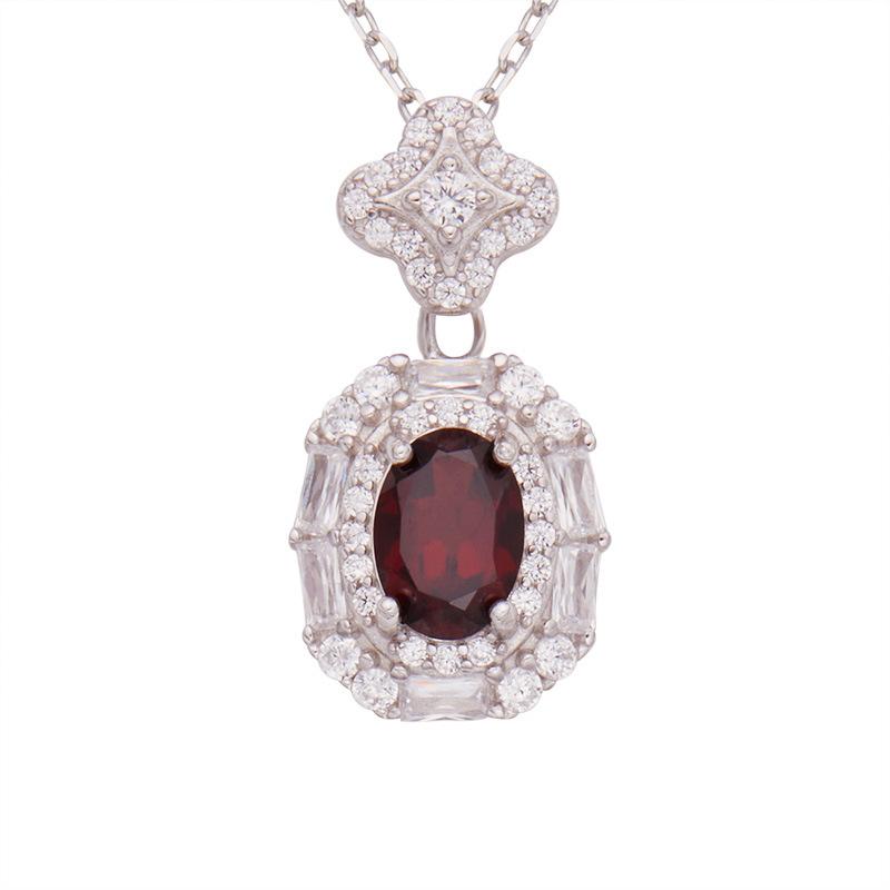 Natural Color Treasure Amethyst Citrine Ring Women'S S925 Sterling Silver Pendant Light Luxury High-End Jewelry