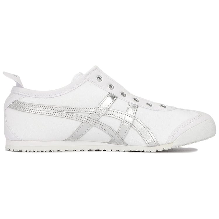 Onitsuka Tiger MEXICO 66 SLIP on Low top Skateboard Shoes Unisex White Silver 1183A962-101
