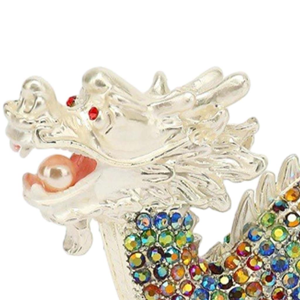 Alloy Dragon Figurine Sculpture Fengshui Crafts Animal Mini for