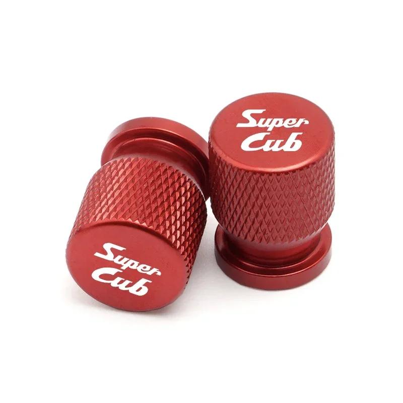 For Honda Super CUB C70 90 110 C125 New 1 Pair Motorcycle Accessories Tire Valve Air Port Stem Cover Cap Plug CNC Aluminum Alloy