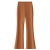Spring 2025 Women's High-Waist Orange Flared Pants - Slimming, Drapey, Casual Wear