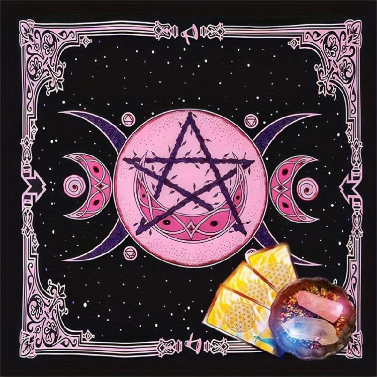 Star Moon Pattern Tarots Card Tablecloth Altars Cloth Altars Cloth Divinations Card Table Cloth Tapestry Easy Use
