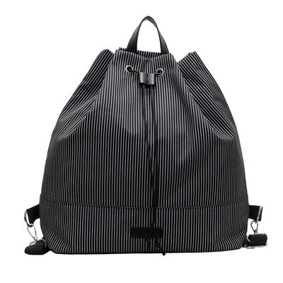 Women's Trendy Bag, Striped Tote Backpack.