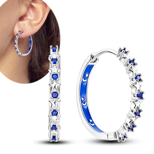 Silver Hoop Earrings 925 Silver Asymmetrical Heart Hoop Earrings For Women Fashion Silver Earring Jewelry Gift