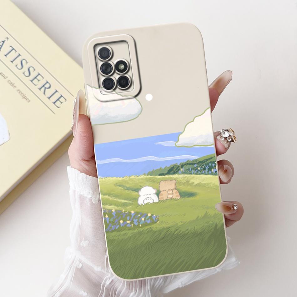 For Samsung Galaxy A71 Cute Panda Cat Cartoon Phone Case For Samsung A71 4G SM-A715F Soft Silicone Shockproof Cases