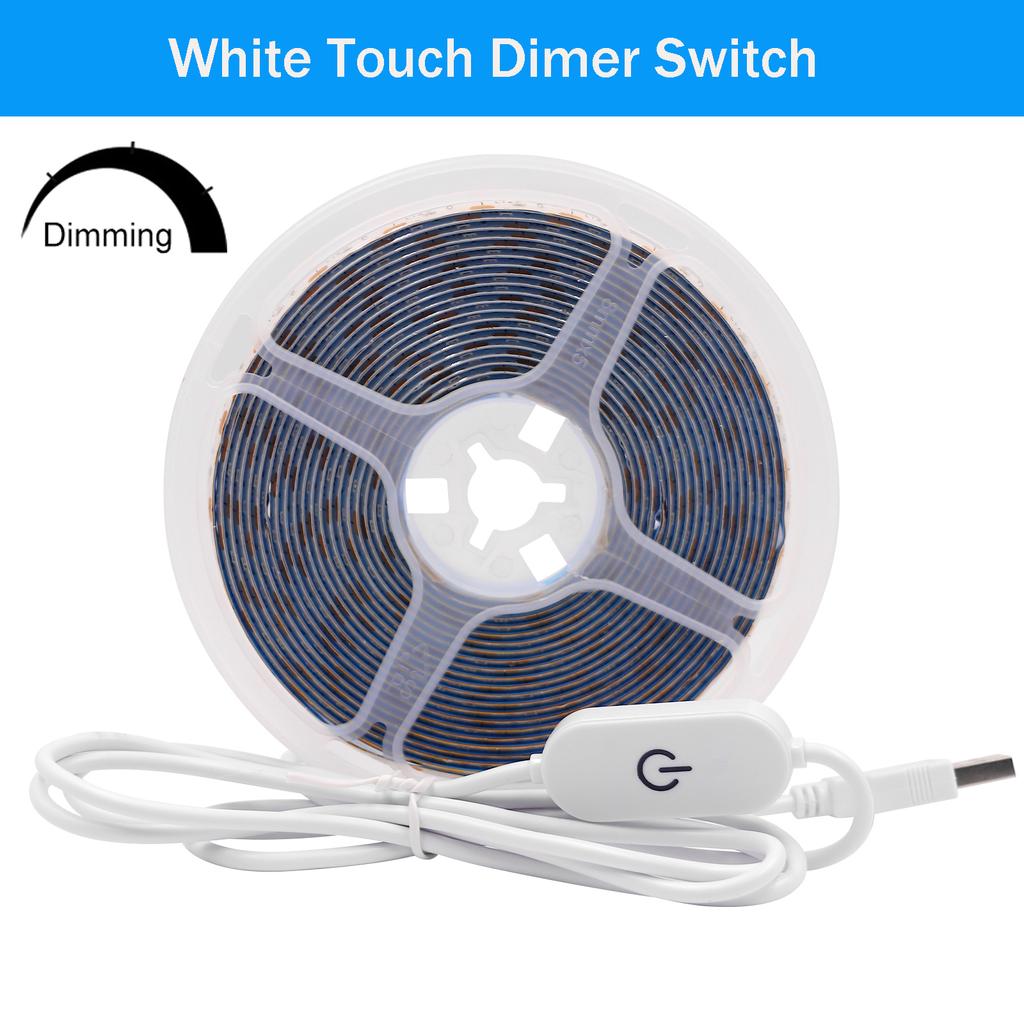 5V USB LED Strip Light with Dimmer Switch 2835 60LEDs Waterproof Flexible LED Tape with ON OFF Switch for Under Cabinet Light