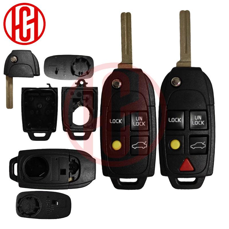 4/5 Buttons Smart Remote Car Key Shell Case Cover For Volvo XC70 XC90 V40 V50 V70 V90 C30 C70 S60 S40 D5 Key Shell