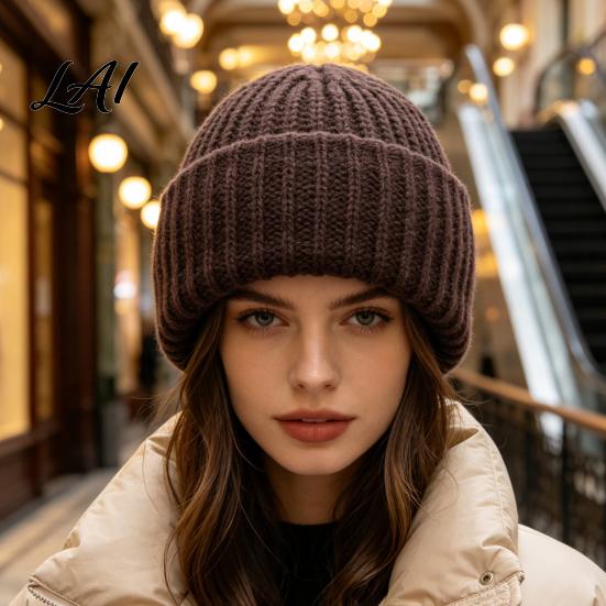 Windproof Ski Hood Women's Balaclava Winter Hat Knit Hoodie Scarf Combo Thick Warm Full Face Mask Fleece Mask Versatile Outdoor Cover for