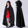 Halloween Cosplay Vampire Witch Black Red Cloak Adult Kids Death Costume Cape